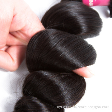 18 Inch 100%  Brazilian Human Hair Loose Wave Curl Raw Cambodian Remy Hair Weave Vendor Bulk Extension